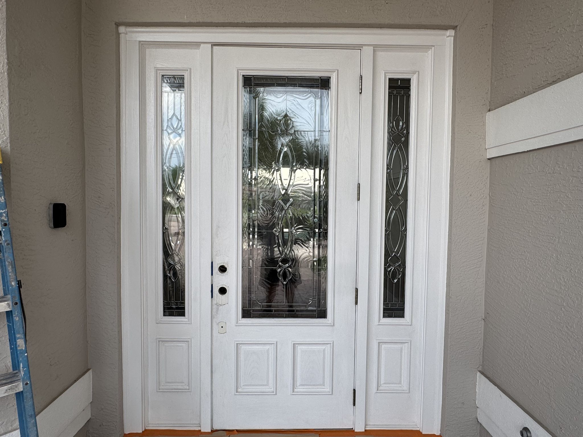 Front door and entryway painting