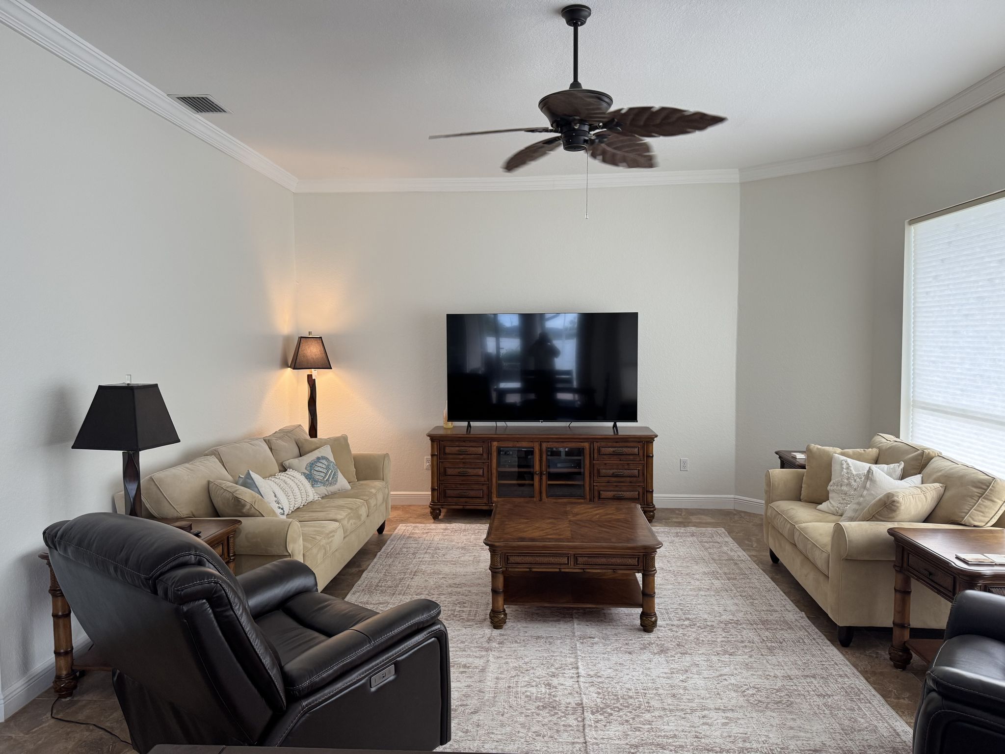Living room interior painting in Fort Myers